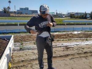 コルセットを巻いた園長