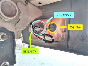 テールランプの部品説明